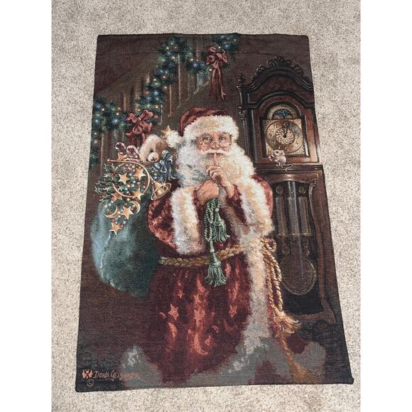 Santa Wall Door Jacquard Tapestry 34x51 Dona Gelsinger - Picture 1 of 6
